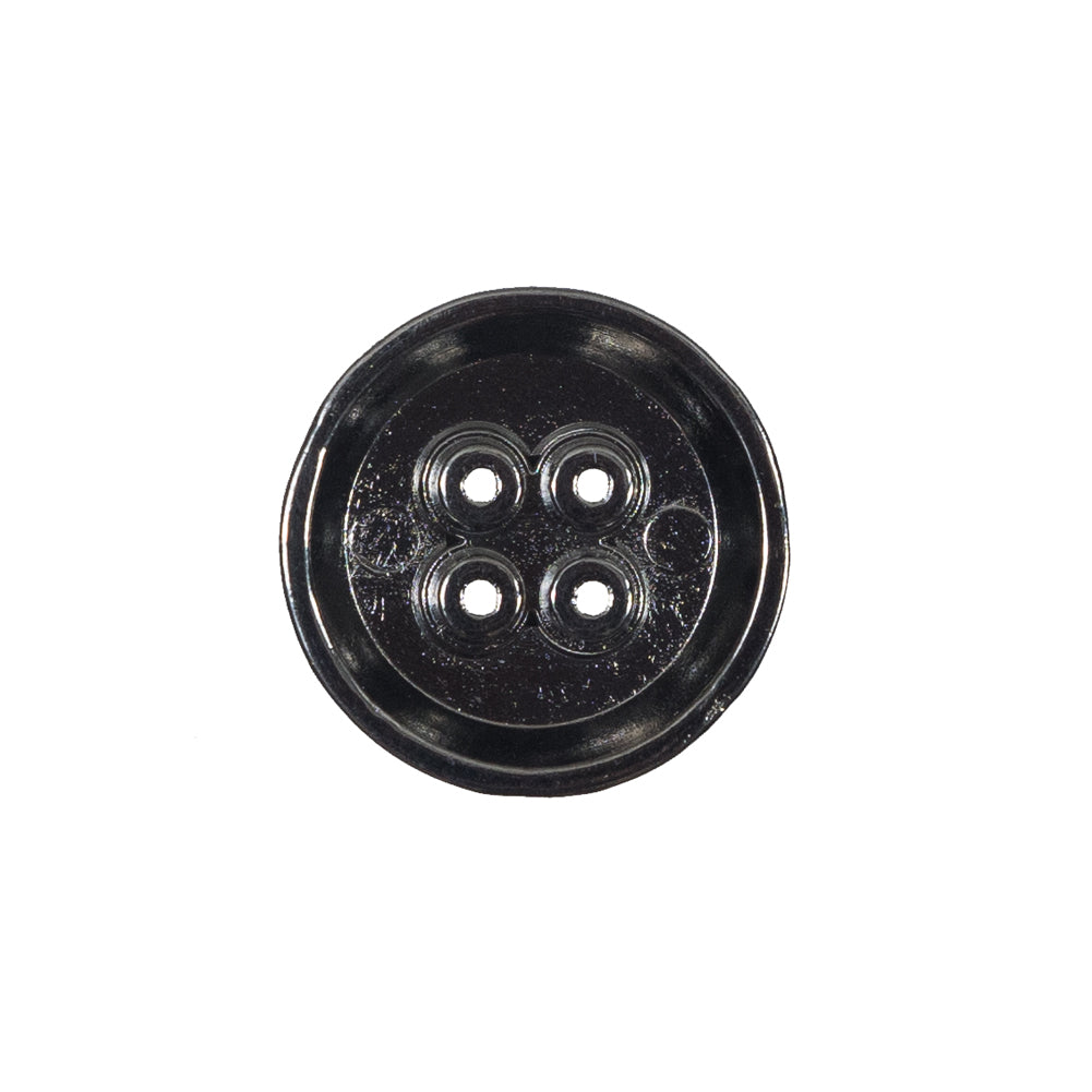 Italian Gunmetal Metal 4-Hole Button - 36L/23mm Detail Italian Gunmetal Metal 4-Hole Button - 36L/23mm Detail