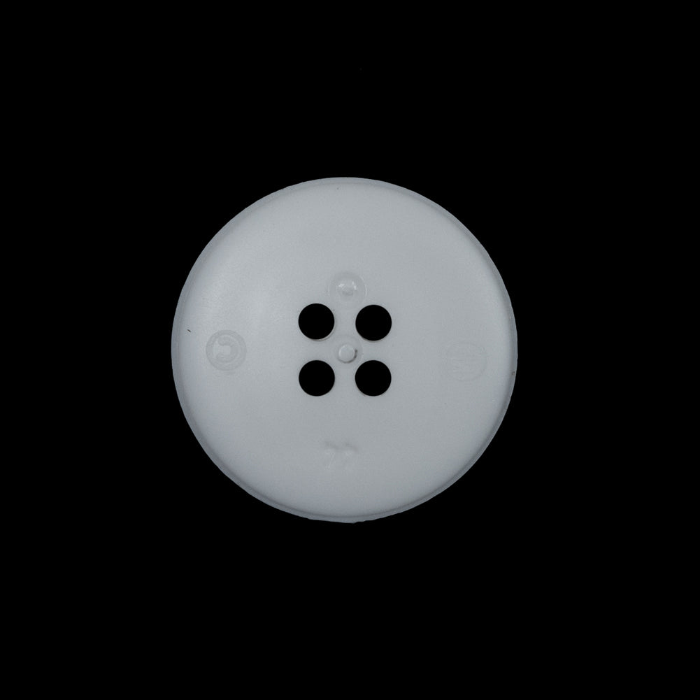 White Geometric Plastic Shank-Back Button - 36L/23mm Detail White Geometric Plastic Shank-Back Button - 36L/23mm Detail