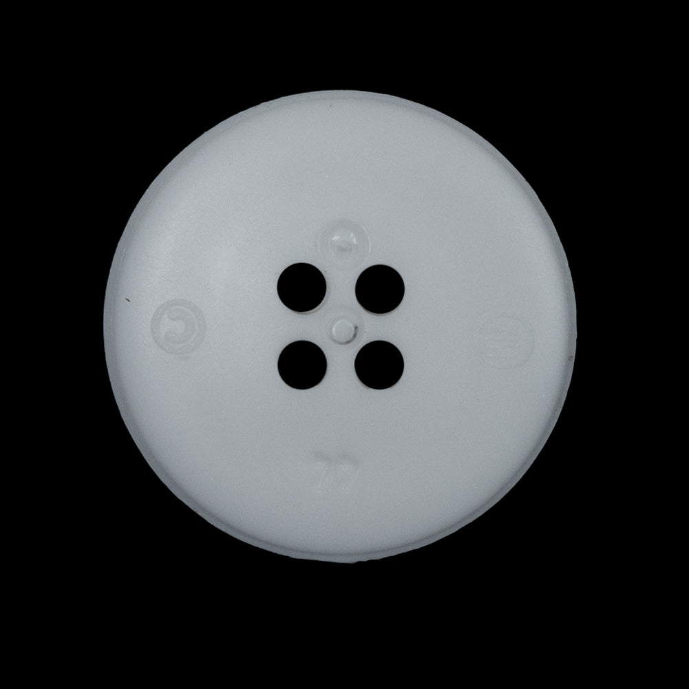 White Geometric Plastic Shank-Back Button - 44L/28mm Detail White Geometric Plastic Shank-Back Button - 44L/28mm Detail