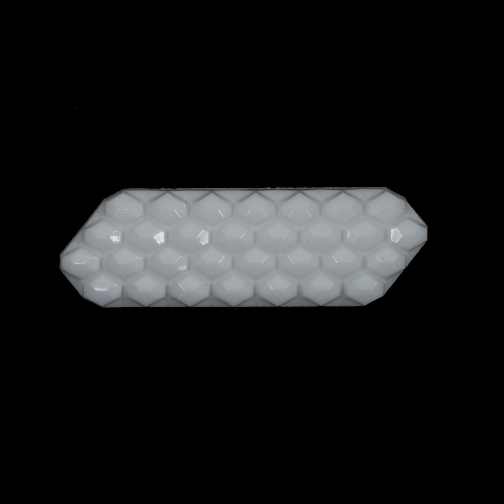 White Hexagon Plastic Shank-Back Button - 1.75" x 0.5" White Hexagon Plastic Shank-Back Button - 1.75" x 0.5"