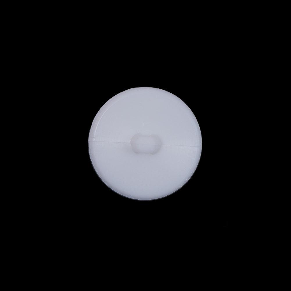 White Plastic Shank-Back Button - 24L/15mm Detail White Plastic Shank-Back Button - 24L/15mm Detail