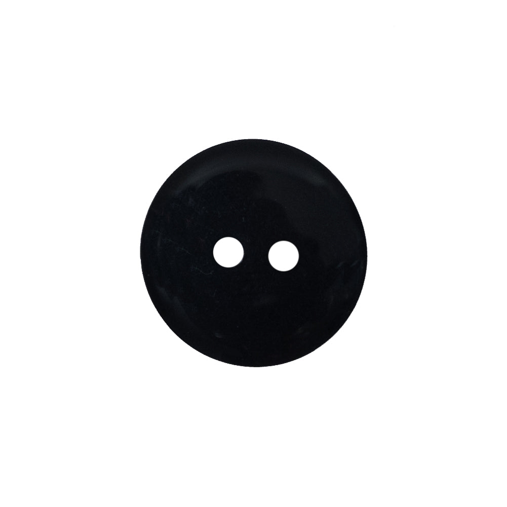 Slick Black Plastic 2-Hole Button - 30L/19mm Slick Black Plastic 2-Hole Button - 30L/19mm