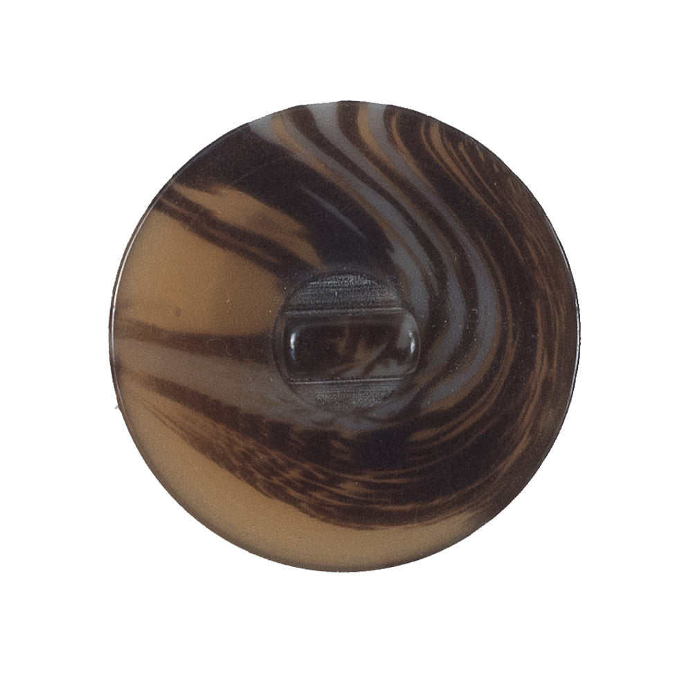 Brown Plastic Shank-Back Button - 44L/28mm Detail Brown Plastic Shank-Back Button - 44L/28mm Detail