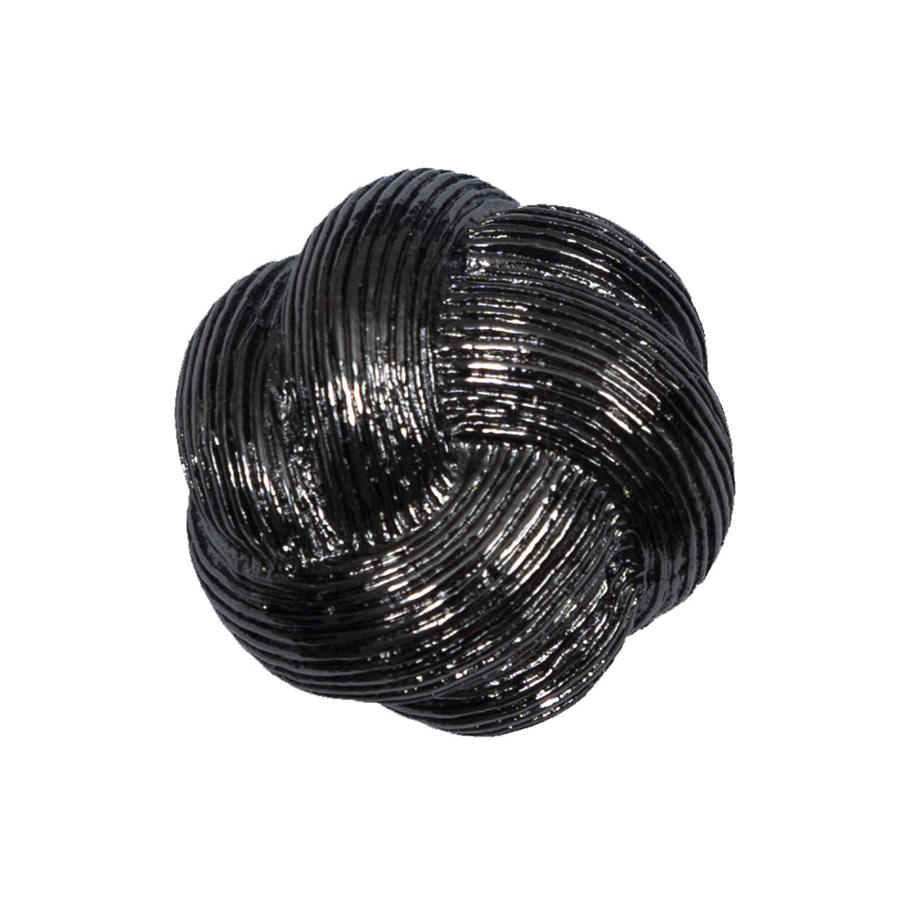 Italian Gunmetal Knot Metal Shank-Back Button - 40L/25.5mm Italian Gunmetal Knot Metal Shank-Back Button - 40L/25.5mm