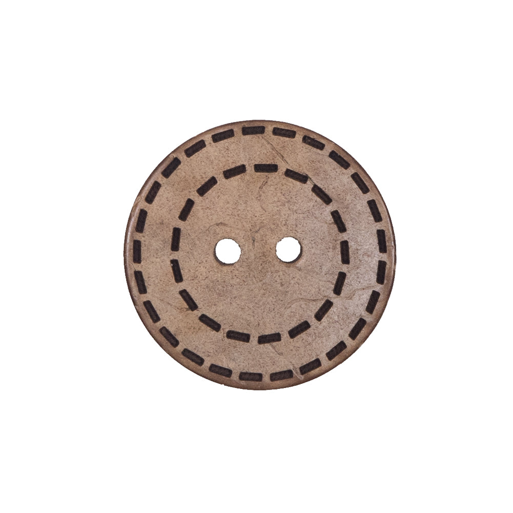 Italian Brown Etched Coconut Button - 36L/23mm Italian Brown Etched Coconut Button - 36L/23mm