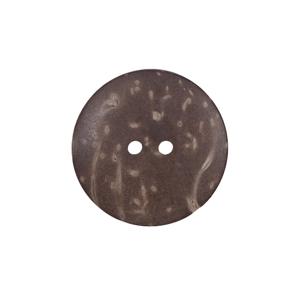 Italian Brown Leafy Etched Coconut Button - 36L/23mm Detail Italian Brown Leafy Etched Coconut Button - 36L/23mm Detail
