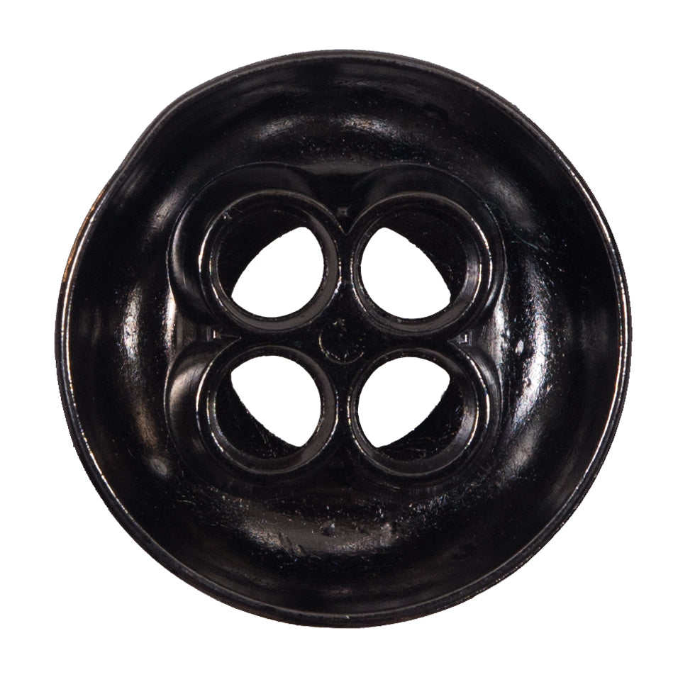 Italian Silver Metal 4-Hole Button - 54L/34mm Detail Italian Silver Metal 4-Hole Button - 54L/34mm Detail