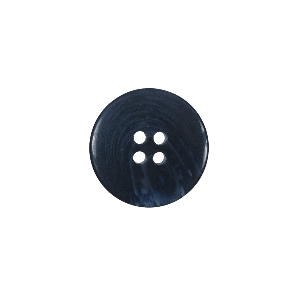 Indigo 4-Hole Plastic Button - 24L/15mm Indigo 4-Hole Plastic Button - 24L/15mm