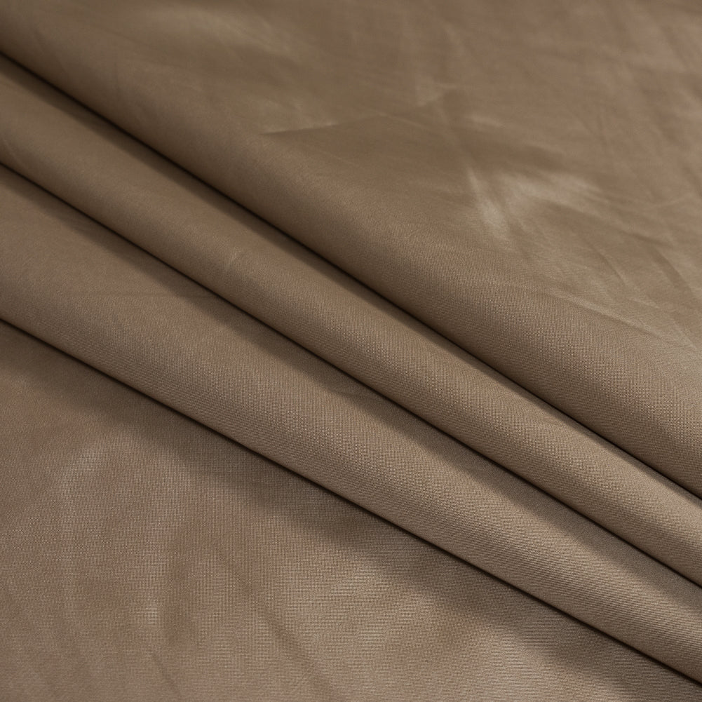 Tan Cotton Backed Polyester Taffeta Folded Tan Cotton Backed Polyester Taffeta Folded