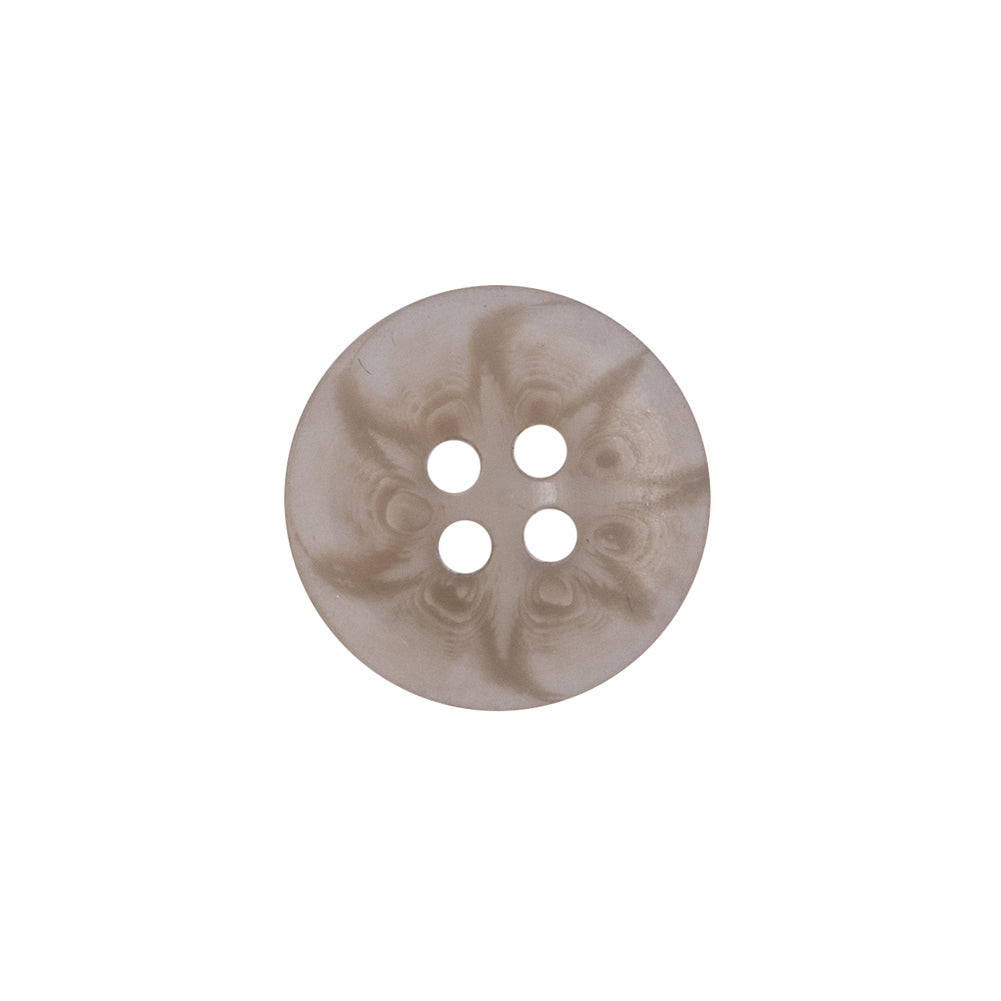 Beige Plastic 4-Hole Button - 28L/18mm Detail Beige Plastic 4-Hole Button - 28L/18mm Detail