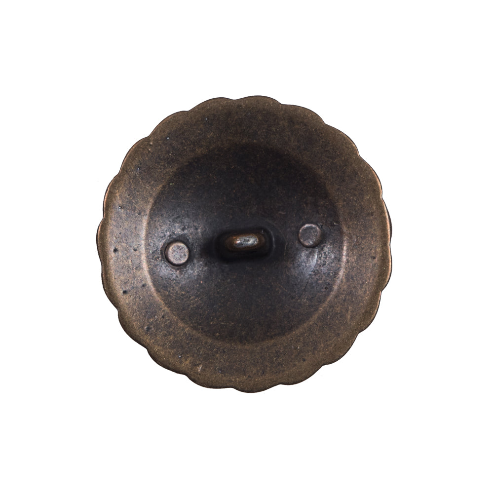 Italian Antique Gold Metal Shank Back Button - 40L/25.5mm Detail Italian Antique Gold Metal Shank Back Button - 40L/25.5mm Detail