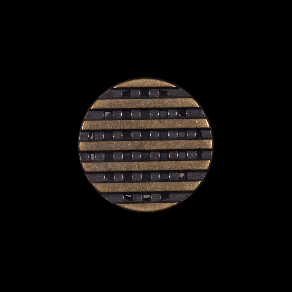 Italian Antique Gold Metal Lattice Shank Back Button - 32L/20mm Italian Antique Gold Metal Lattice Shank Back Button - 32L/20mm