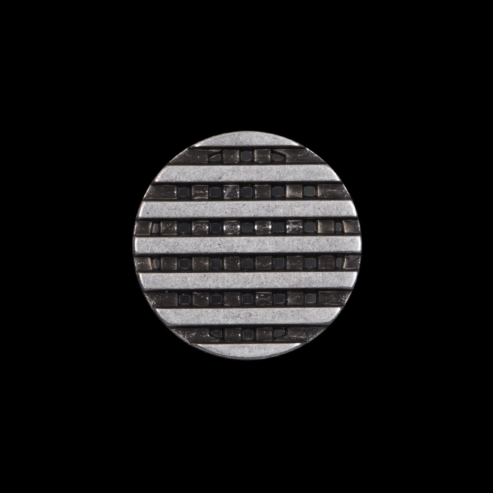 Italian Silver Metal Lattice Shank Back Button - 32L/20mm Italian Silver Metal Lattice Shank Back Button - 32L/20mm