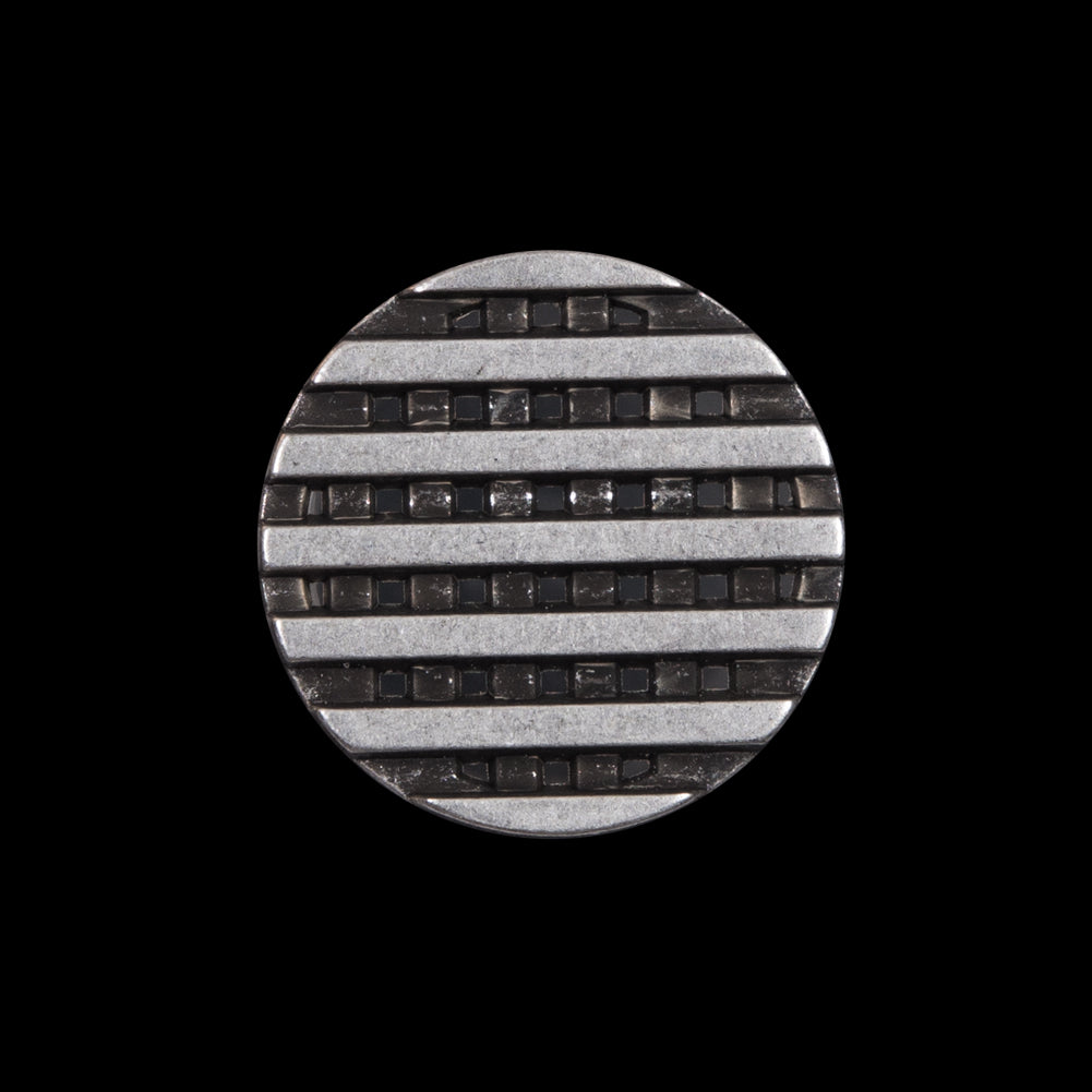 Italian Silver Metal Lattice Shank Back Button - 36L/23mm Italian Silver Metal Lattice Shank Back Button - 36L/23mm