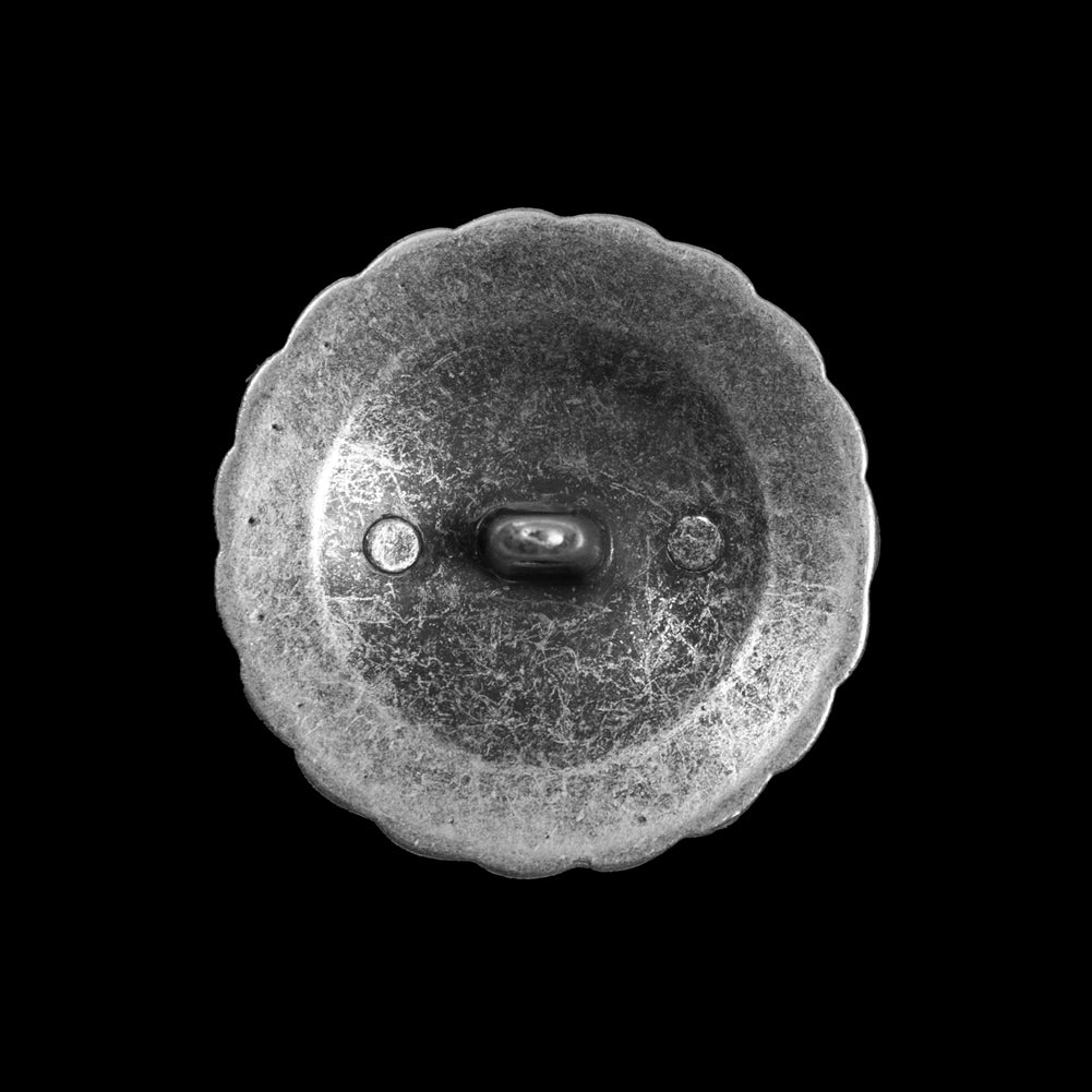 Italian Silver Chain and Honeycomb Metal Shank Back Button - 40L/25.5mm Detail Italian Silver Chain and Honeycomb Metal Shank Back Button - 40L/25.5mm Detail