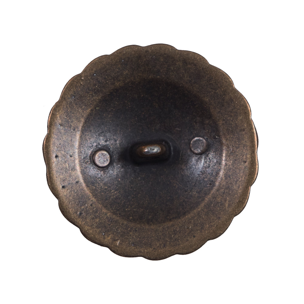 Italian Antique Gold Metal Shank Back Button - 48L/30.5mm Detail Italian Antique Gold Metal Shank Back Button - 48L/30.5mm Detail