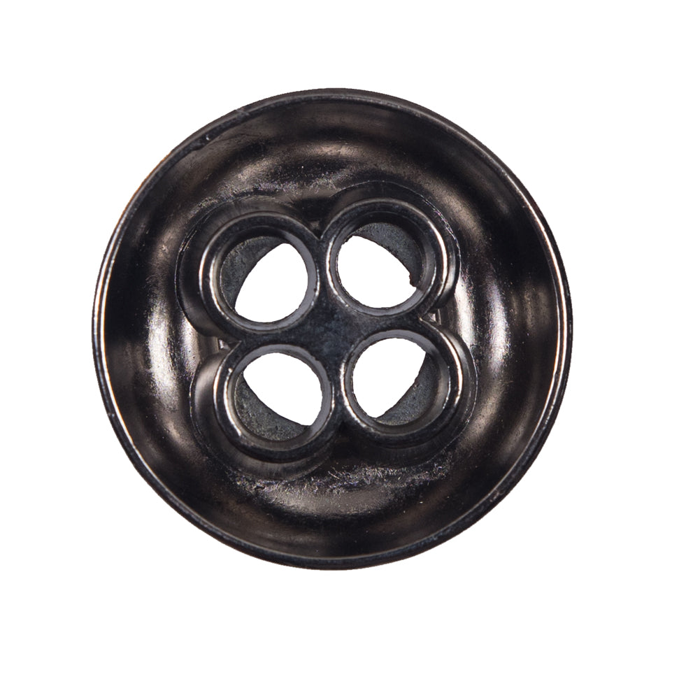 Italian Gunmetal 4-Hole Metal Button - 44L/28mm Detail Italian Gunmetal 4-Hole Metal Button - 44L/28mm Detail