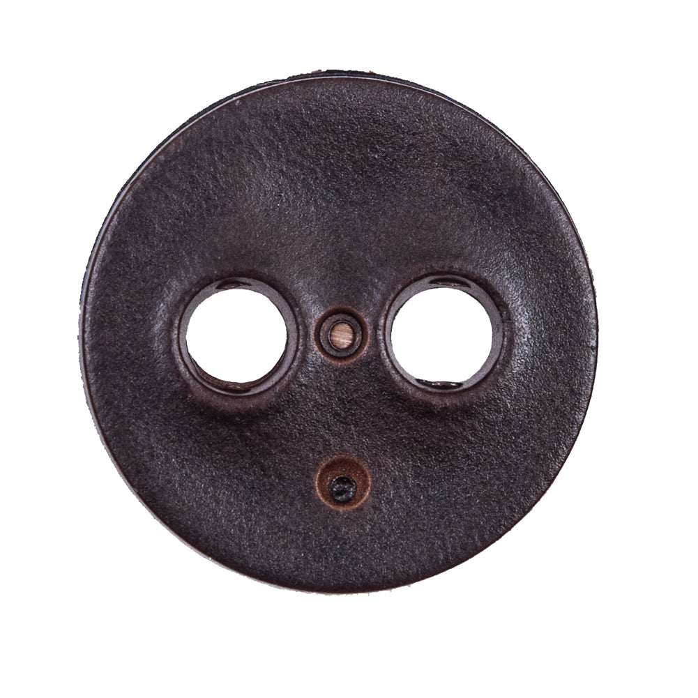 Dark Brown 2-Hole Painty Waist Plastic Button - 44L/28mm Detail Dark Brown 2-Hole Painty Waist Plastic Button - 44L/28mm Detail