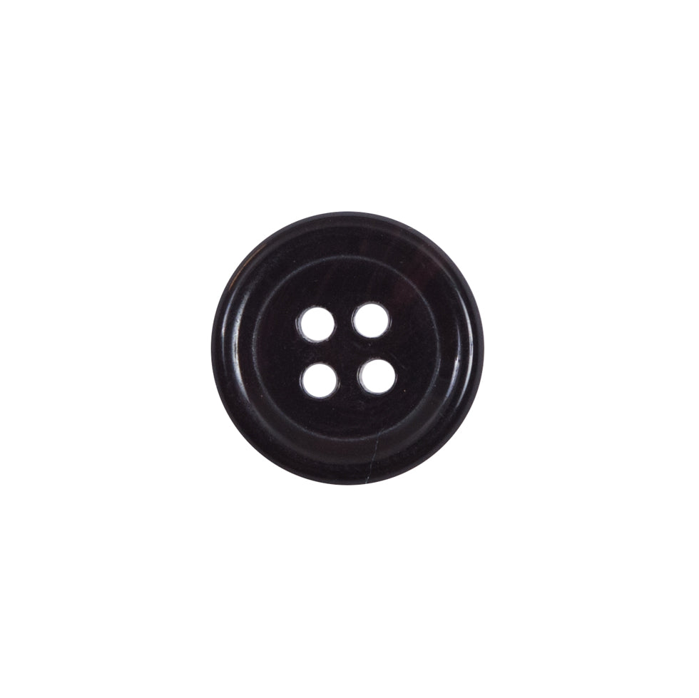 Dark Brown 4-Hole Plastic Button - 24L/15mm Dark Brown 4-Hole Plastic Button - 24L/15mm