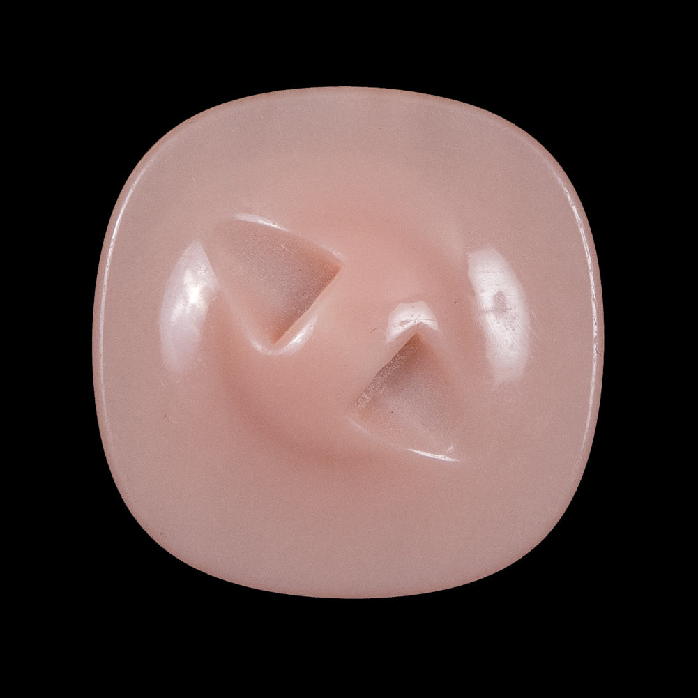 Shiny Peach Plastic Self Shank Button - 45L/29mm Detail Shiny Peach Plastic Self Shank Button - 45L/29mm Detail