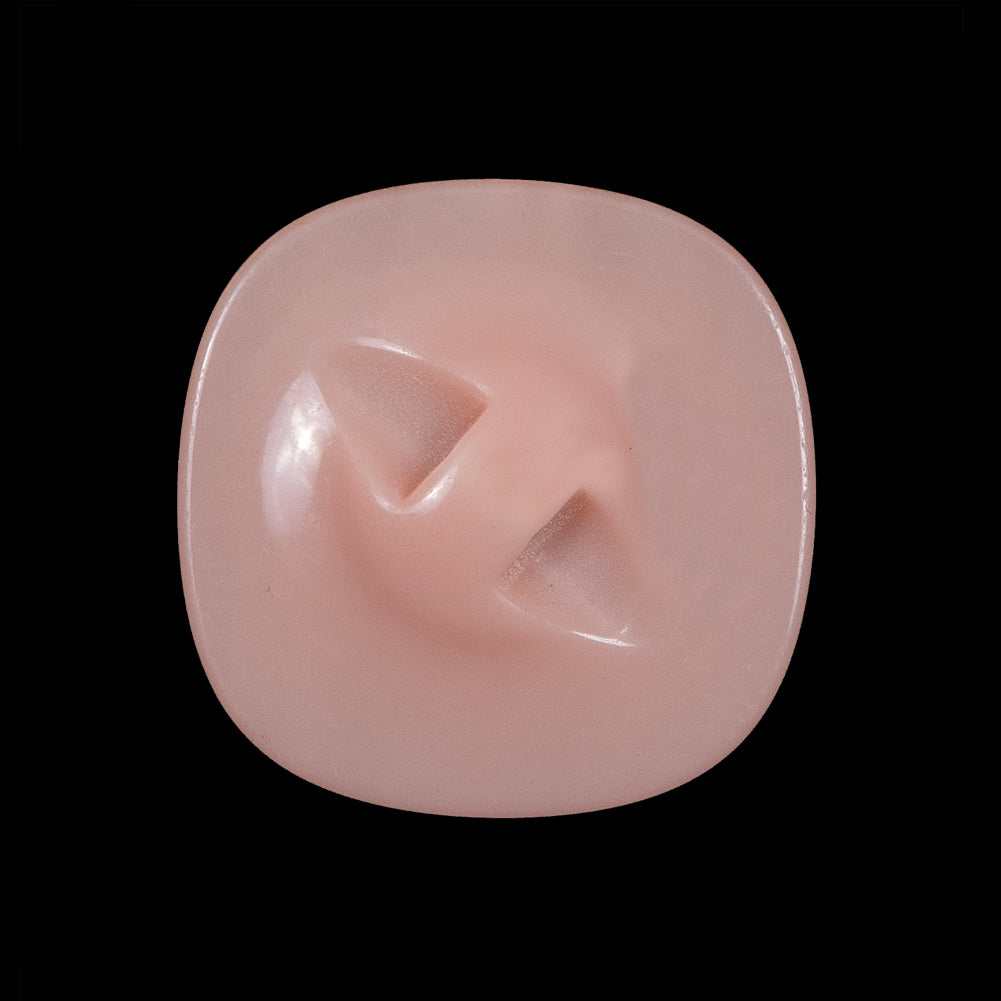 Shiny Peach Plastic Self Shank Button - 40L/25.5mm Detail Shiny Peach Plastic Self Shank Button - 40L/25.5mm Detail