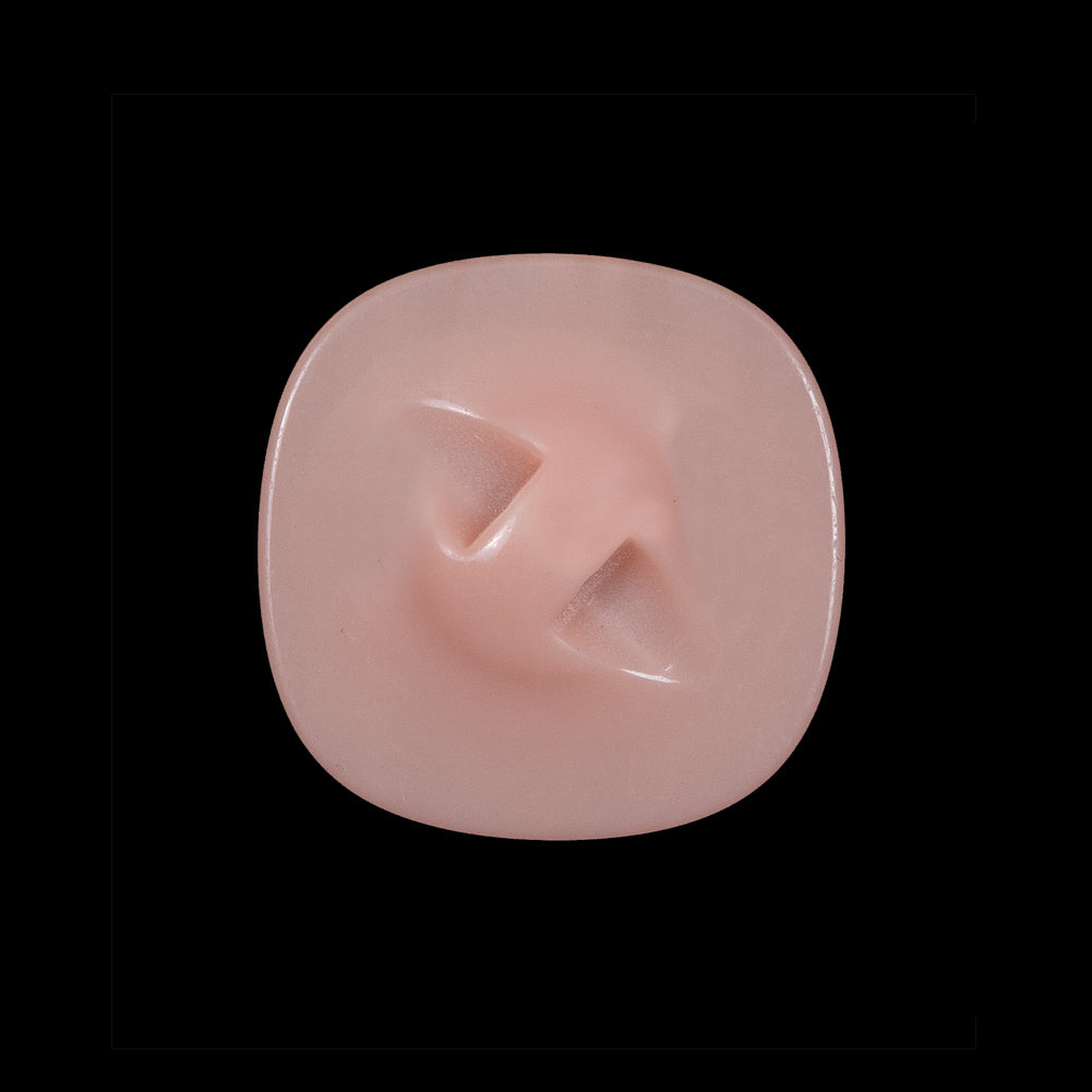 Shiny Peach Plastic Self Shank Button - 36L/23mm Detail Shiny Peach Plastic Self Shank Button - 36L/23mm Detail