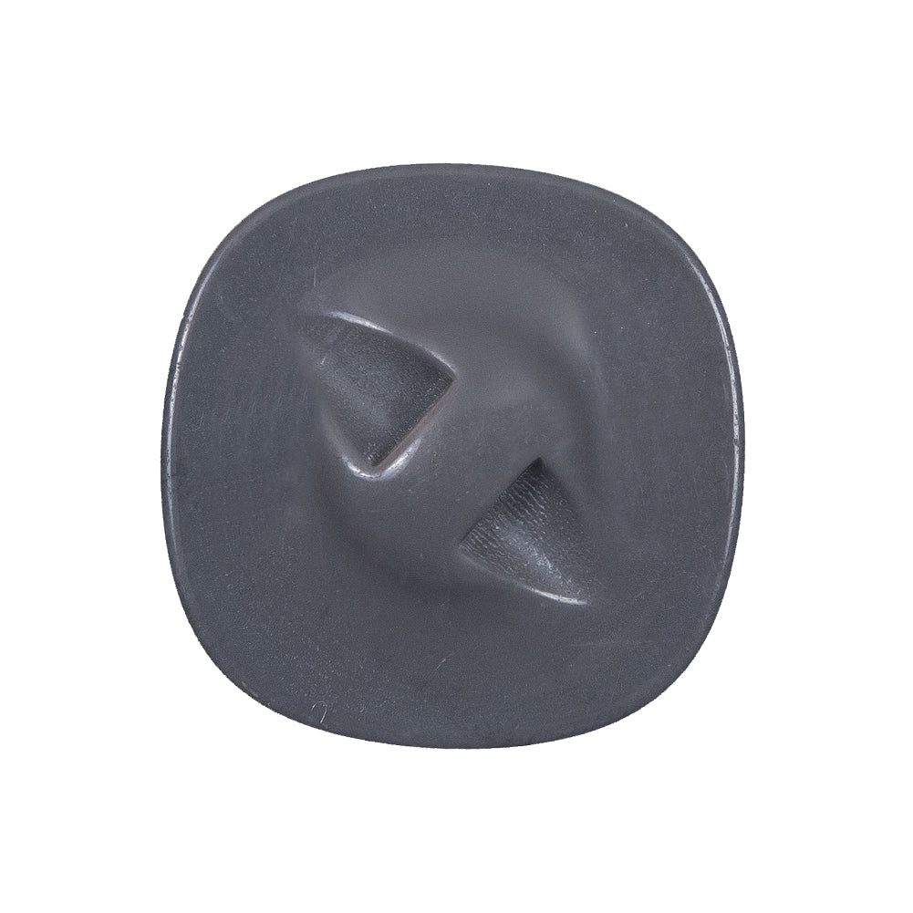 Shiny Charcoal Plastic Self Shank Button - 40L/25.5mm Detail Shiny Charcoal Plastic Self Shank Button - 40L/25.5mm Detail