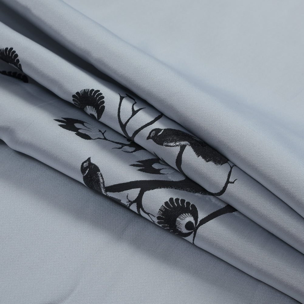 Black and Silver Landscape Jacquard Panel Folded Black and Silver Landscape Jacquard Panel Folded