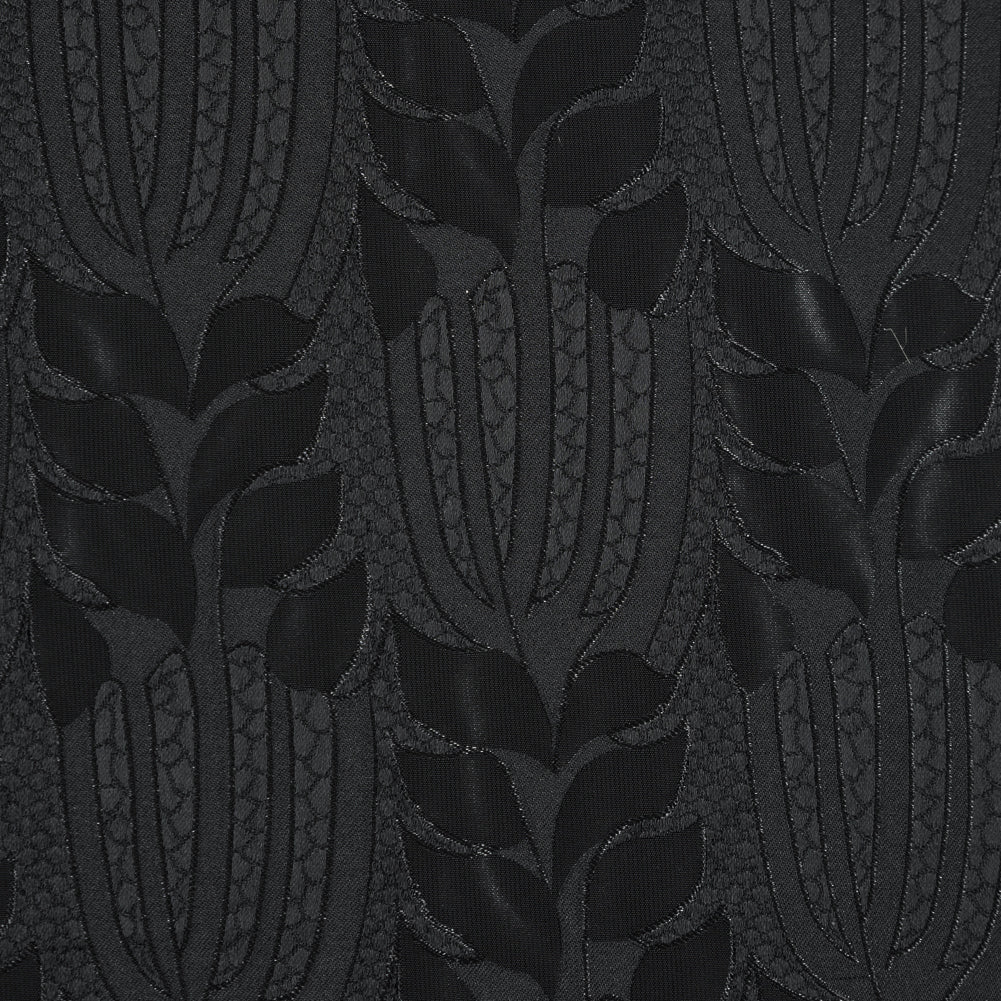 Luminous Black on Black Polyester Jacquard Detail Luminous Black on Black Polyester Jacquard Detail