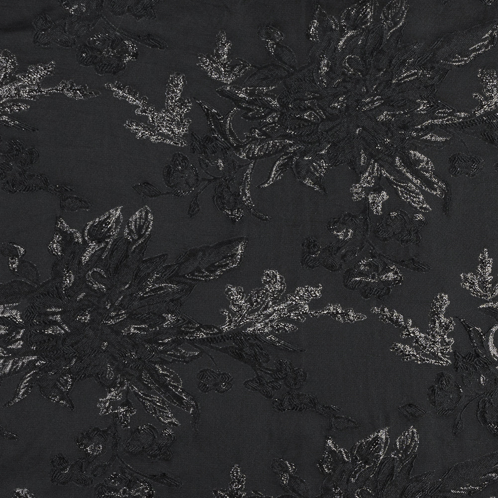 Black on Black Metallic Floral Brocade Black on Black Metallic Floral Brocade