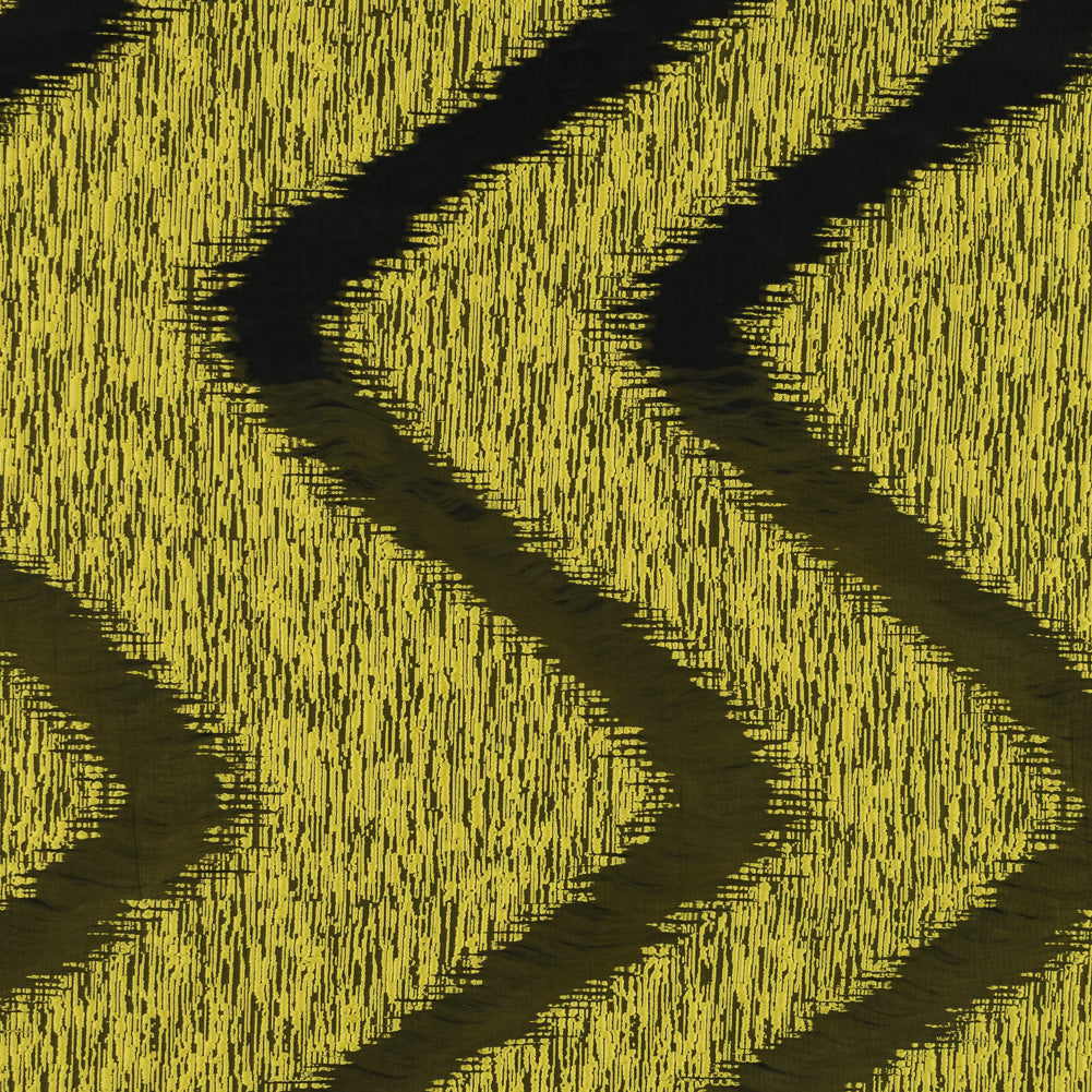 Chartreuse and Black Zig Zag Burnout Jacquard Chartreuse and Black Zig Zag Burnout Jacquard