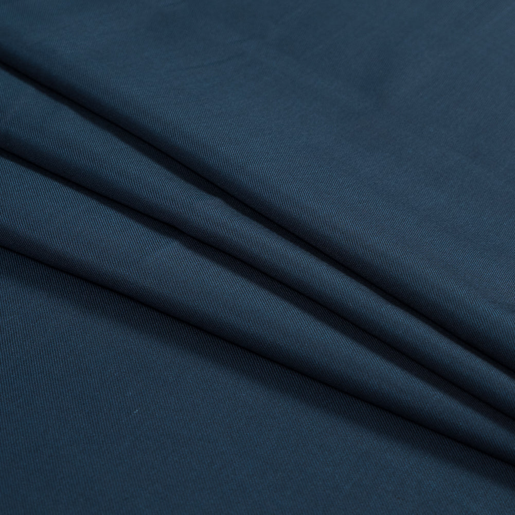 Oceanic Blue Tencel and Wool Twill Detail Oceanic Blue Tencel and Wool Twill Detail