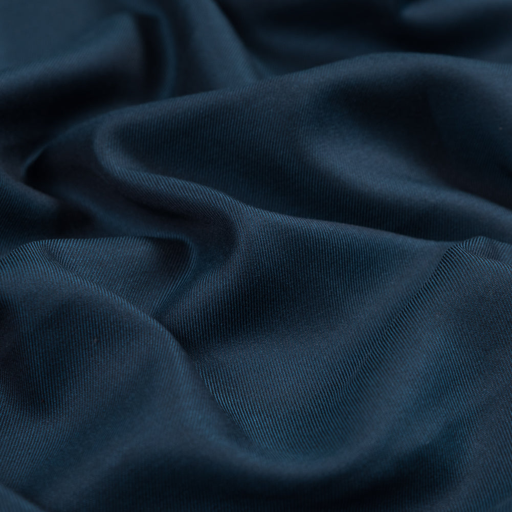 Oceanic Blue Tencel and Wool Twill Full Oceanic Blue Tencel and Wool Twill Full