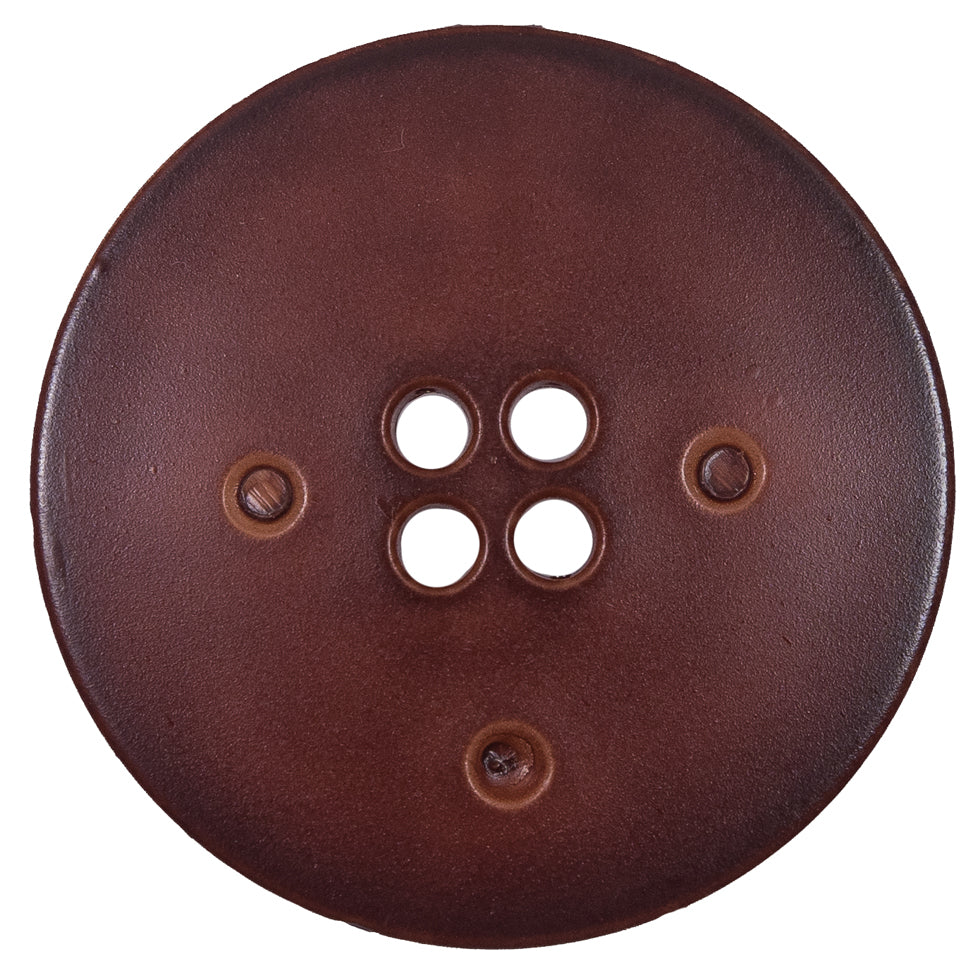 Italian Light Brown Faux Leather Button - 64L/40.5mm Detail Italian Light Brown Faux Leather Button - 64L/40.5mm Detail