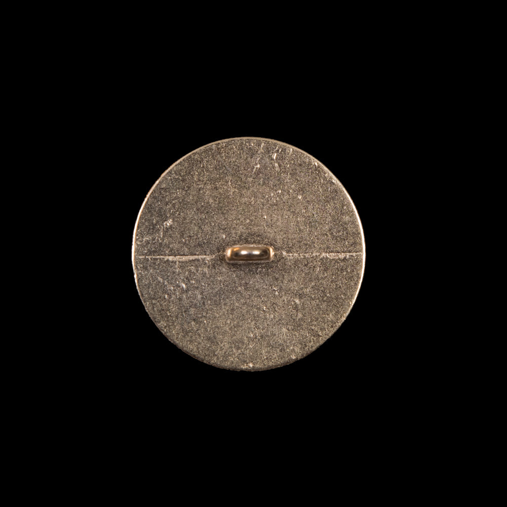 Italian Gold Hammered Metal Shank Back Button - 32L/20mm Detail Italian Gold Hammered Metal Shank Back Button - 32L/20mm Detail