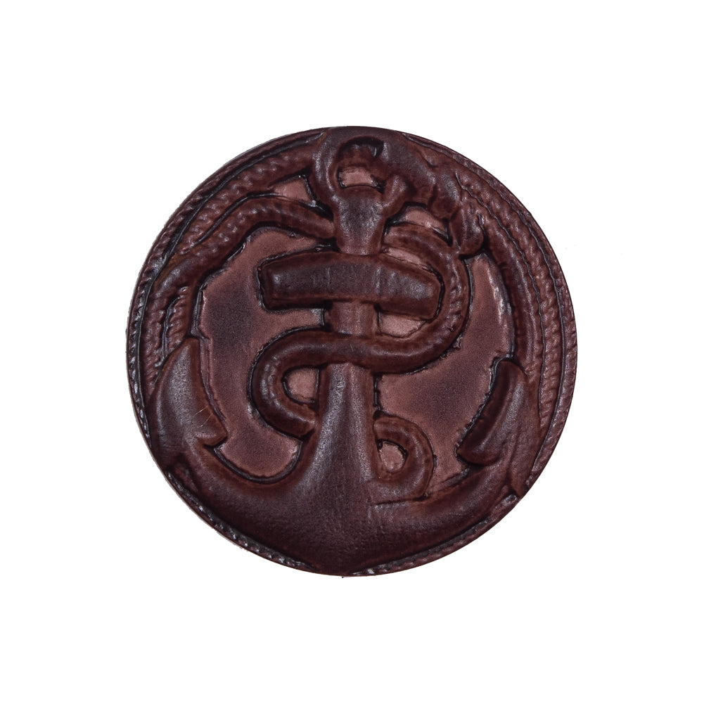 Italian Brown Anchor Plastic Shank Back Button - 40L/25.5mm Italian Brown Anchor Plastic Shank Back Button - 40L/25.5mm