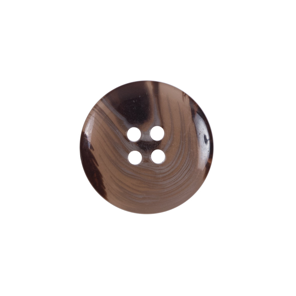 Brown Plastic 4-Hole Button - 32L/20mm Detail Brown Plastic 4-Hole Button - 32L/20mm Detail