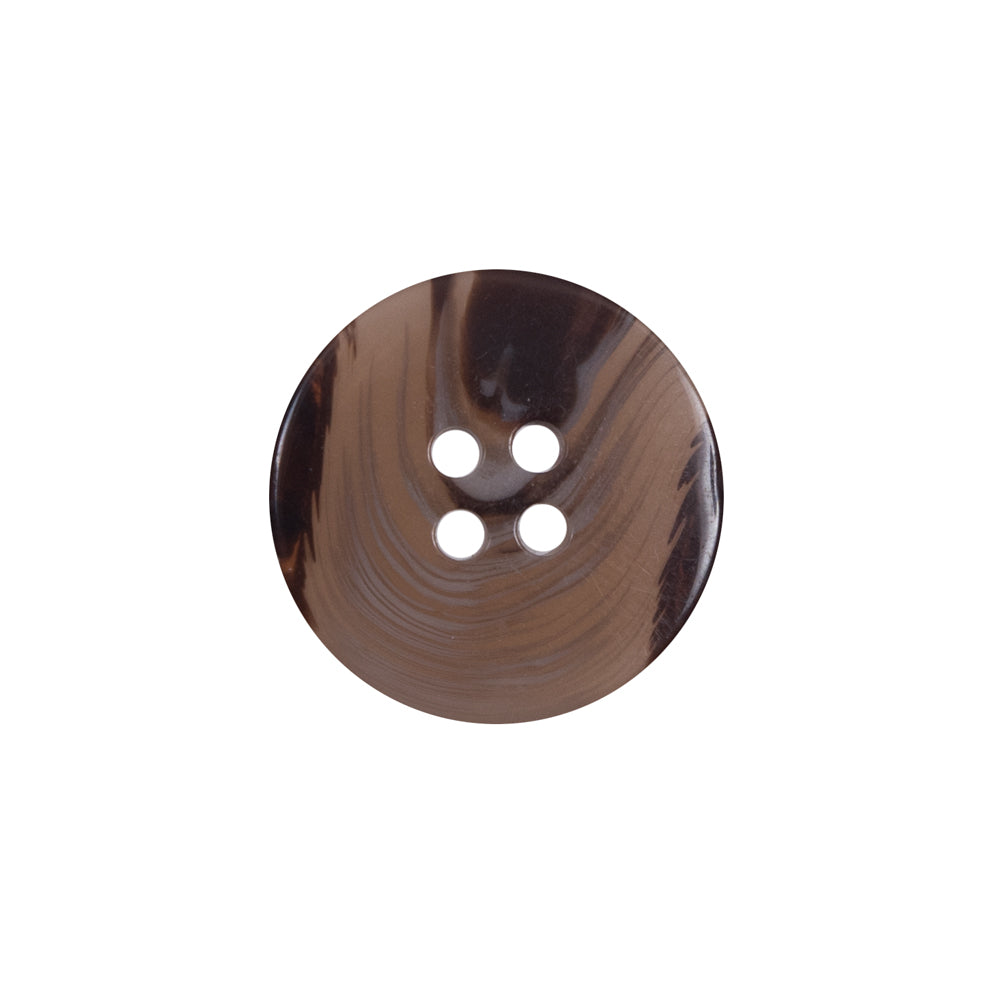 Brown Plastic 4-Hole Button - 32L/20mm Brown Plastic 4-Hole Button - 32L/20mm