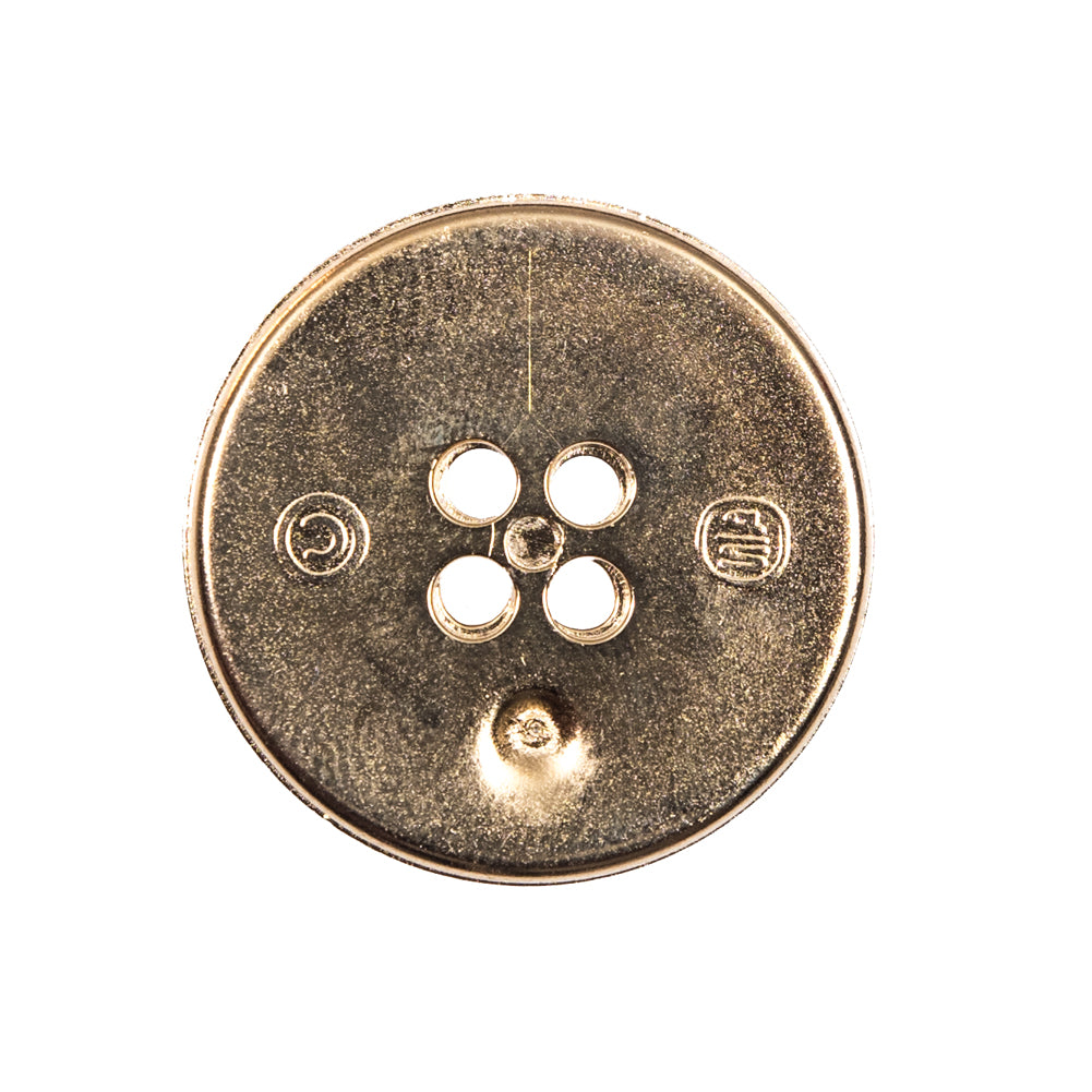 Black and Gold 4-Hole Button - 40L/25.5mm Detail Black and Gold 4-Hole Button - 40L/25.5mm Detail