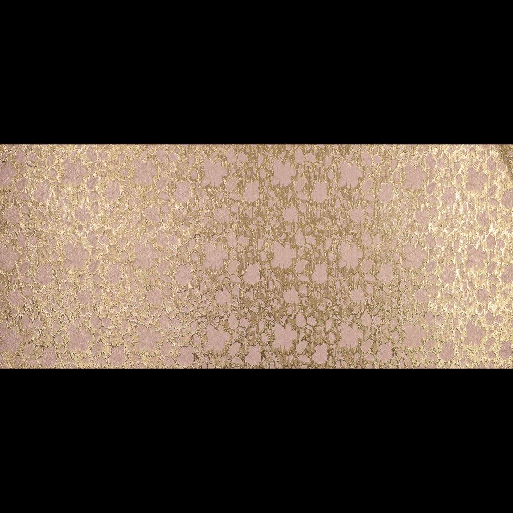 Phillip Lim Metallic Gold and Pink Floral Jacquard Folded Phillip Lim Metallic Gold and Pink Floral Jacquard Folded