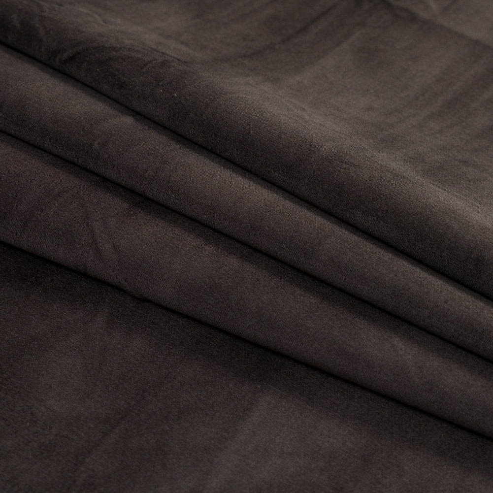 Dark Brown Stretch Cotton Velveteen Folded Dark Brown Stretch Cotton Velveteen Folded