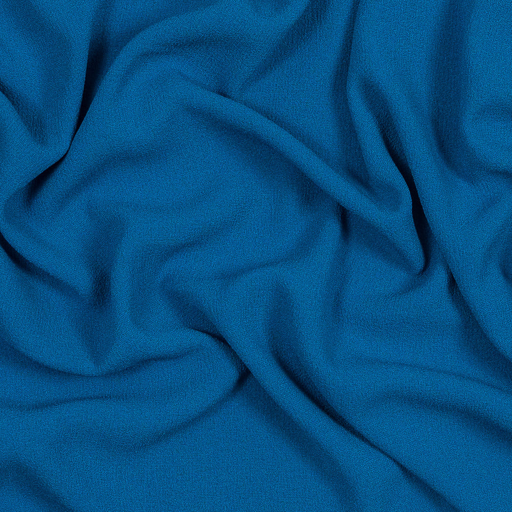 Sea Blue Polyester Crepe Sea Blue Polyester Crepe