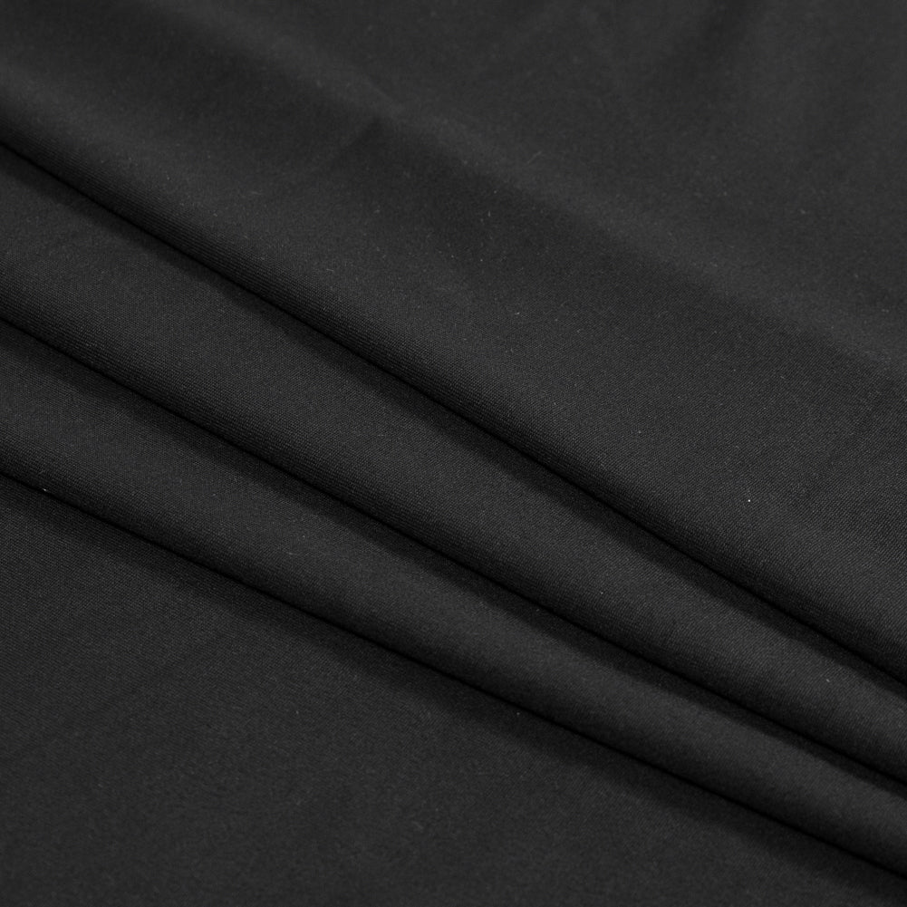 Black Stretch Polyester Jersey Folded Black Stretch Polyester Jersey Folded