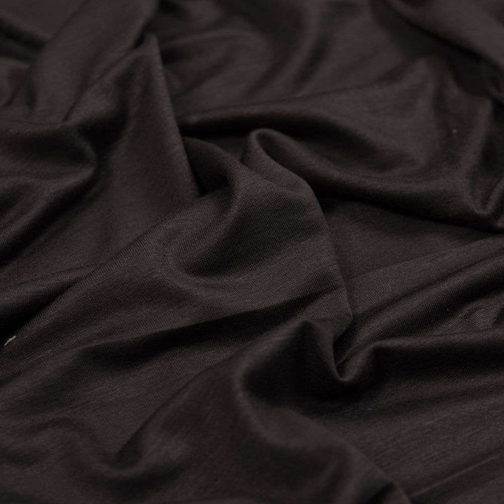 Dark Brown Stretch Rayon Jersey Detail Dark Brown Stretch Rayon Jersey Detail