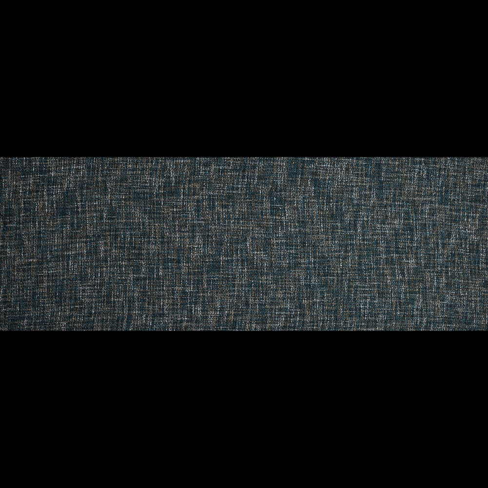 Marine Blue and Beige Polyester Tweed Full Marine Blue and Beige Polyester Tweed Full