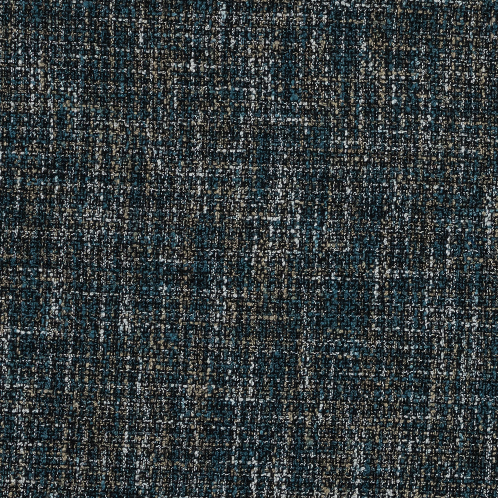 Marine Blue and Beige Polyester Tweed Marine Blue and Beige Polyester Tweed