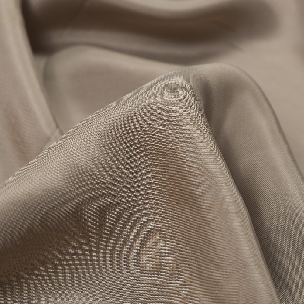 Washed Copper and Rayon Twill - Taupe - Darcy Collection - Detail Washed Copper and Rayon Twill - Taupe - Darcy Collection - Detail