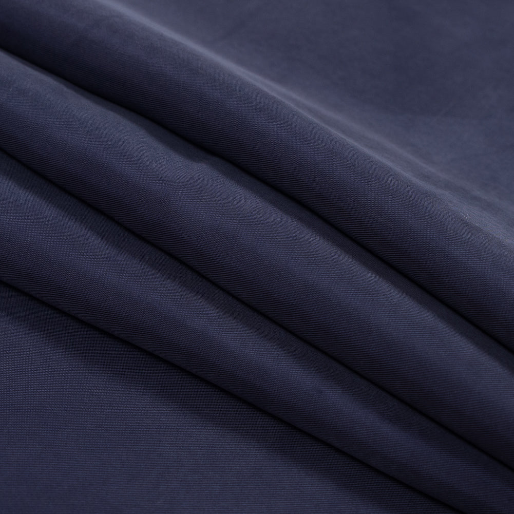 Washed Copper and Rayon Twill - Navy - Darcy Collection Washed Copper and Rayon Twill - Navy - Darcy Collection