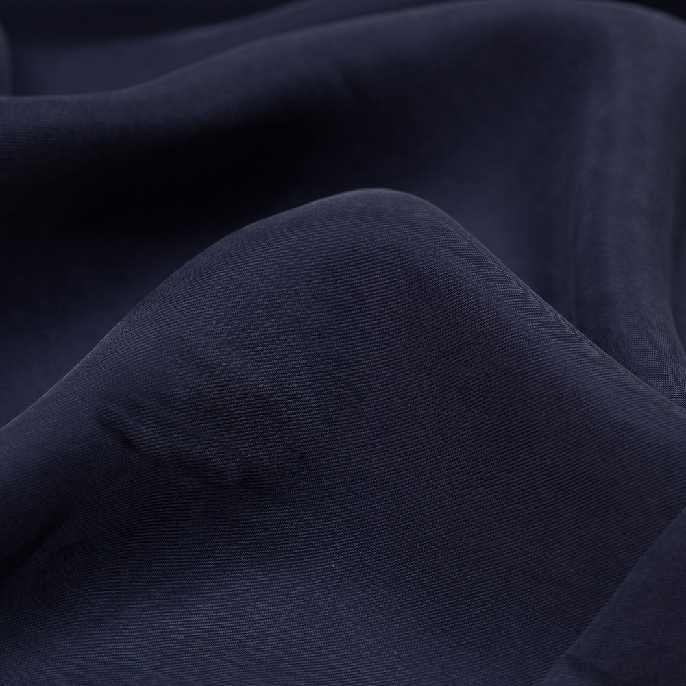 Washed Copper and Rayon Twill - Navy - Darcy Collection Washed Copper and Rayon Twill - Navy - Darcy Collection