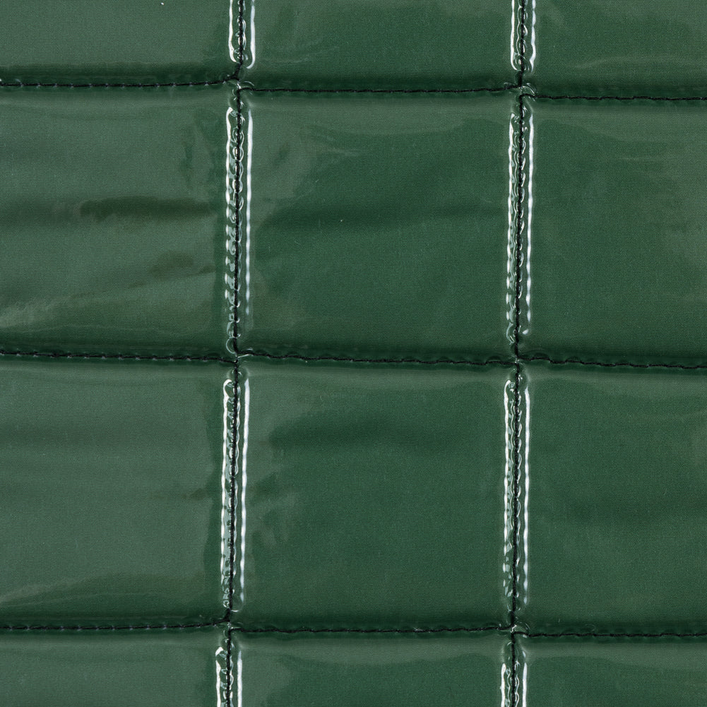 Green Square Vinyl Quilted Coating Full Green Square Vinyl Quilted Coating Full